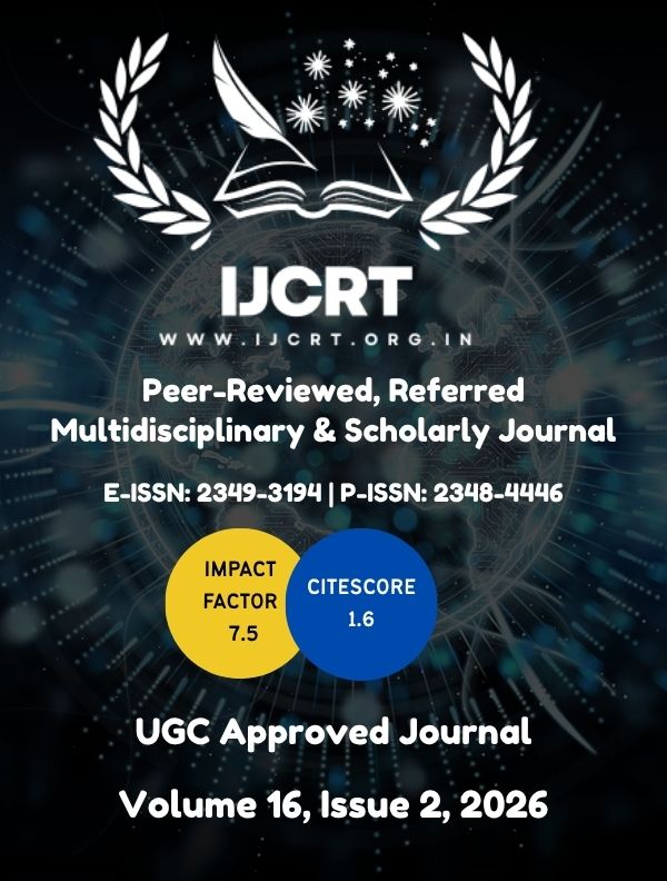 					View Vol. 16 No. 2 (2026): IJCRT, Volume 16, Issue 2, 2026
				